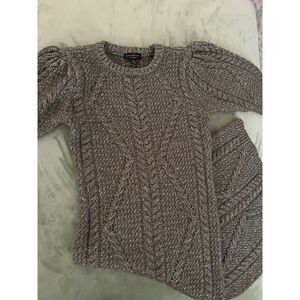 Anthropologie puff sleeve sweater dress